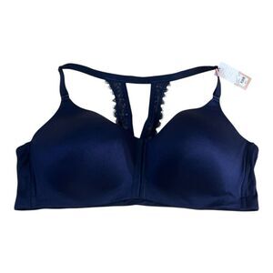 Cacique Blue Lightly Lined Full Coverage No Wire Mastectomy Collection Bra 50C